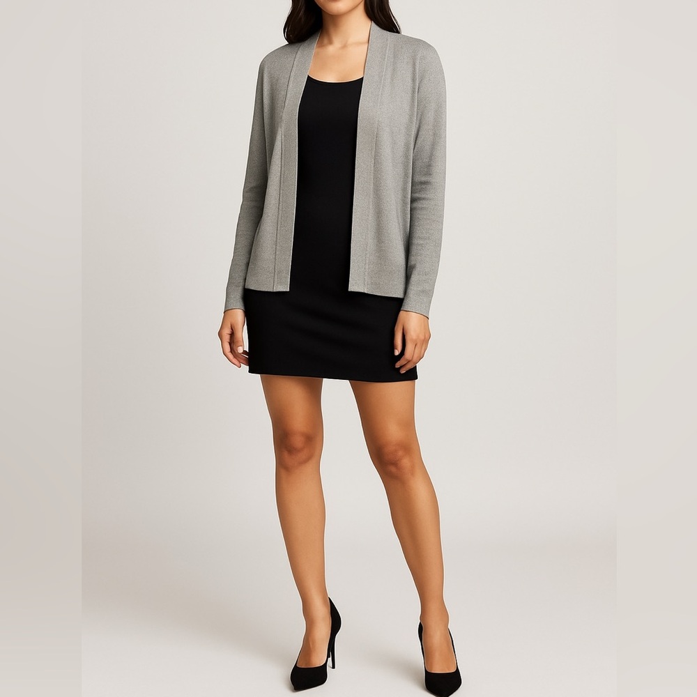 VERVE Ami Women’s Chic Silver/Gray (Glitter) Women's Cardigan, Size Large